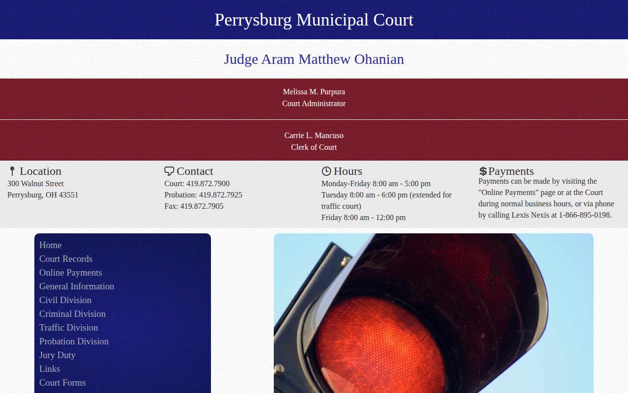 Perrysburg court Wood County bond release instructions