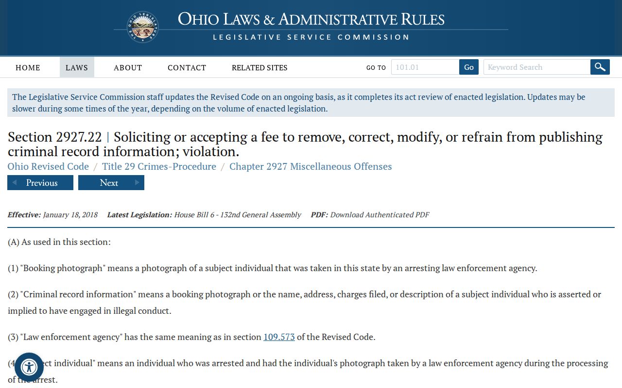 Ohio anti-pay-to-remove law for Wood County released inmate mugshots